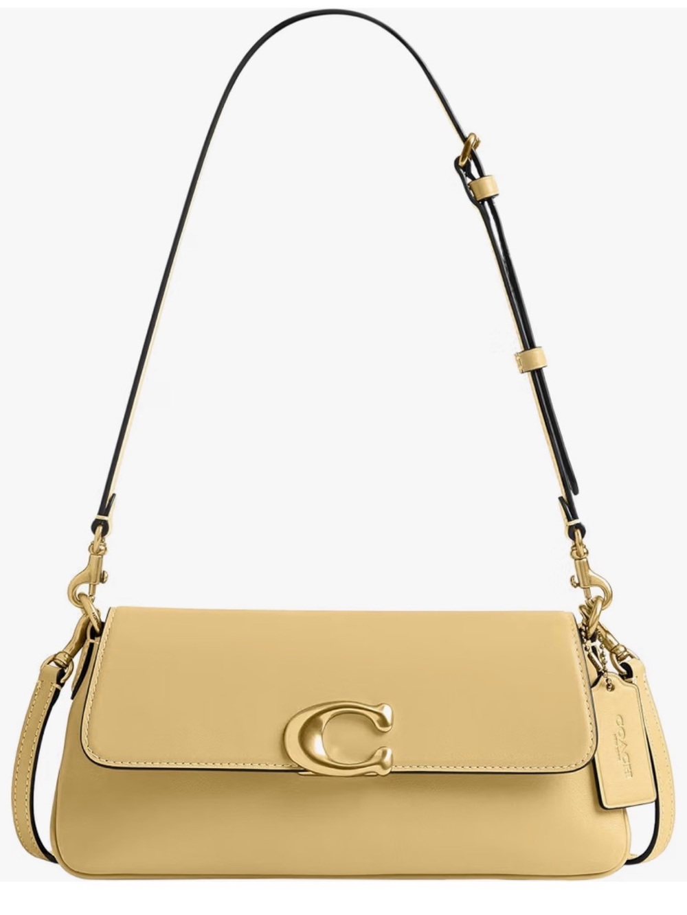 Coach Jet Pebbled Leather Shoulder Bag in Vanilla